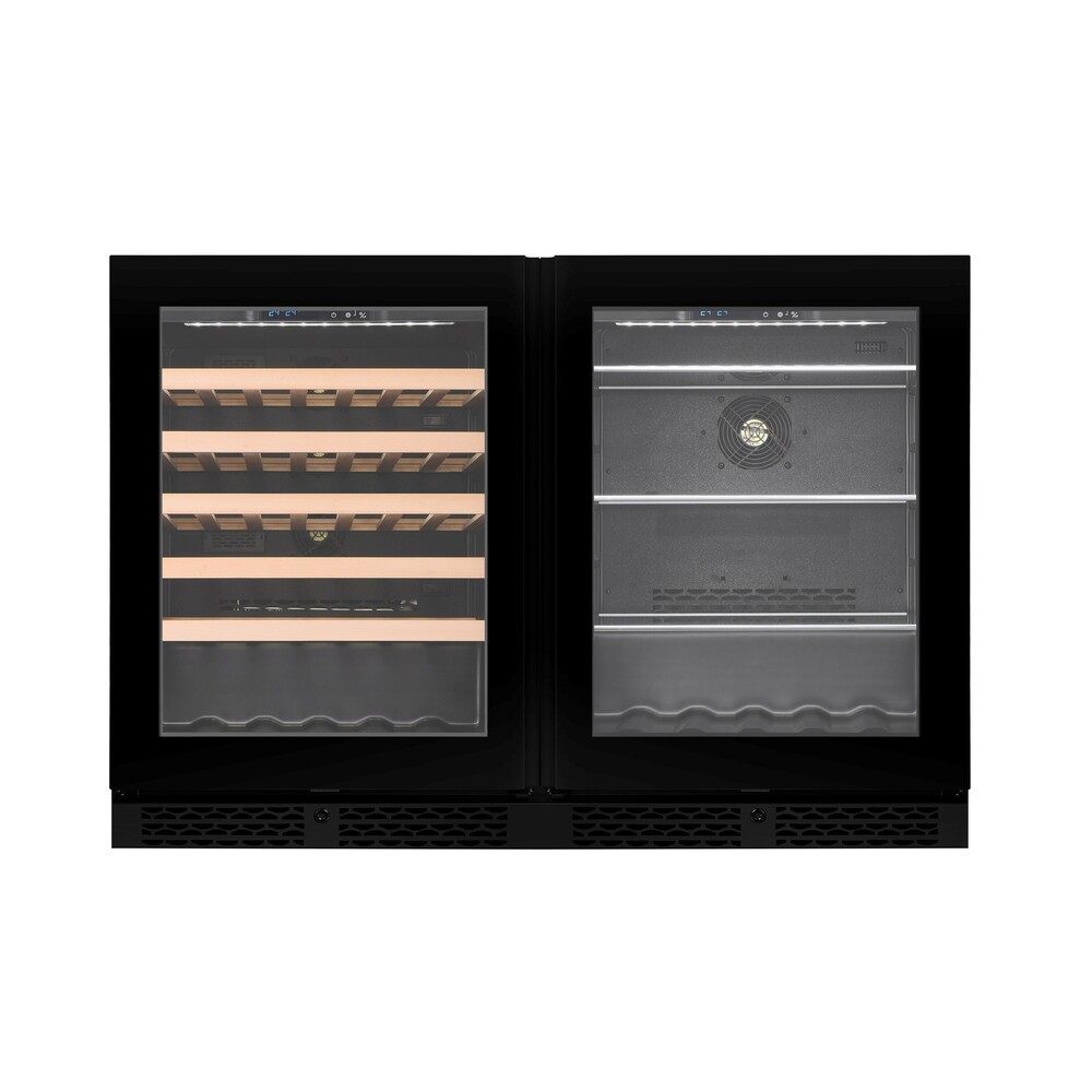 Vinoteca y Refrigerador de bebidas 2 puertas 46 botellas y 141 latas WBV46S Black