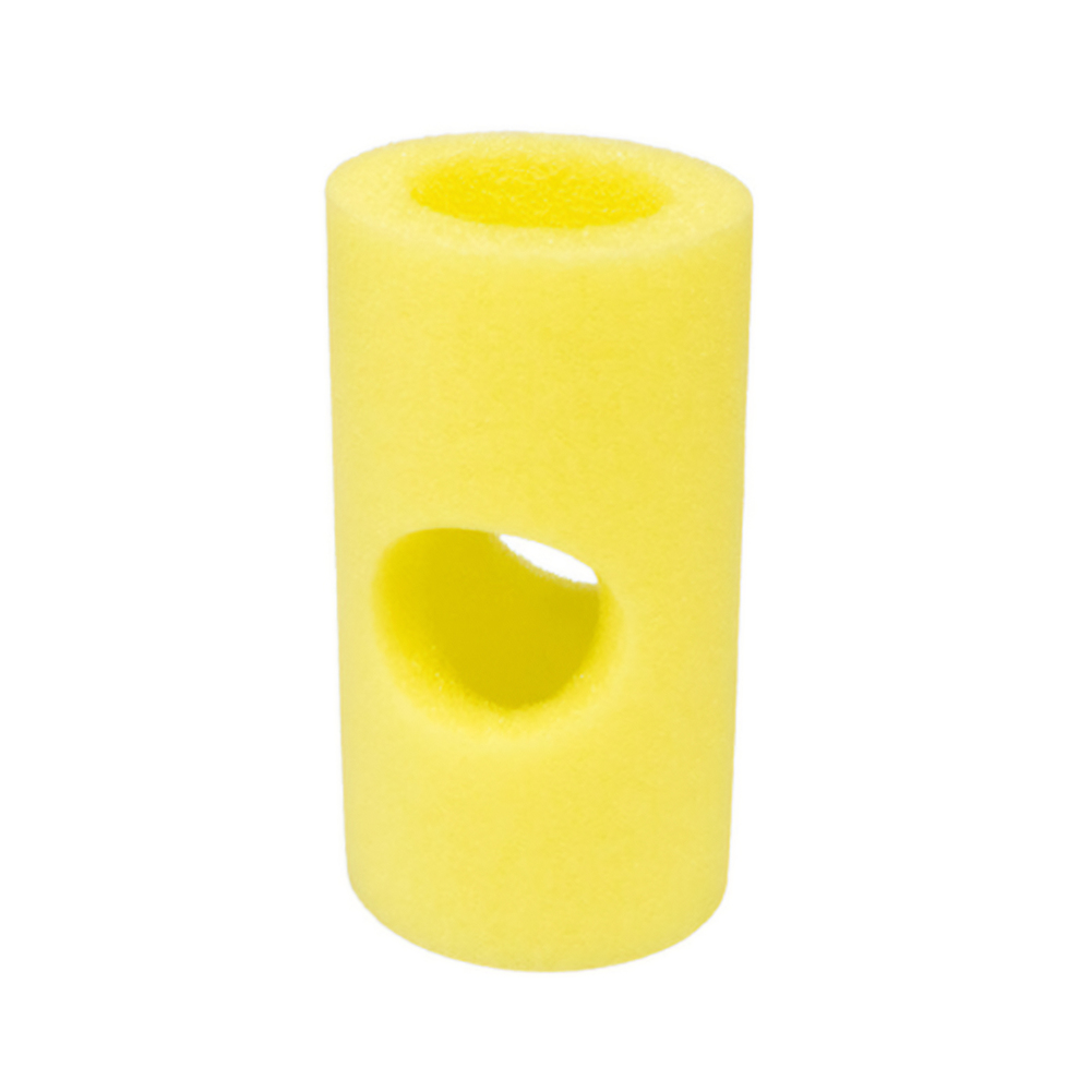 Conector Medio para Churros de Piscina. Espuma Flexible. Unión para Churros Fritas. Color Amarillo