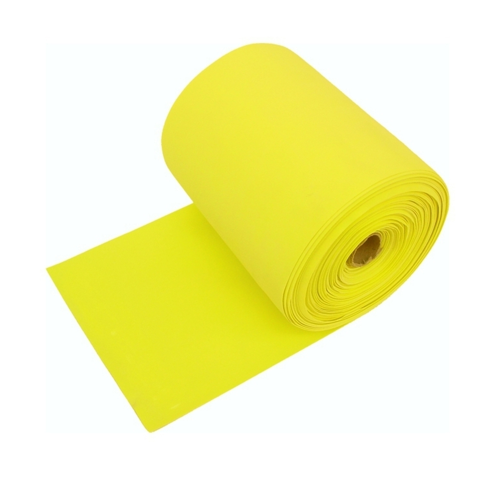 Cinta Plana de Látex. Intensidad Fuerte, rollo de 25 m. Color Amarillo. Resistencia para Ejercicio en Agua y Seco
