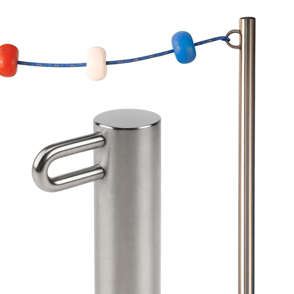 Poste con Anilla para Banderines de Virajes de Espalda XRICAL – Acero Inoxidable AISI-316