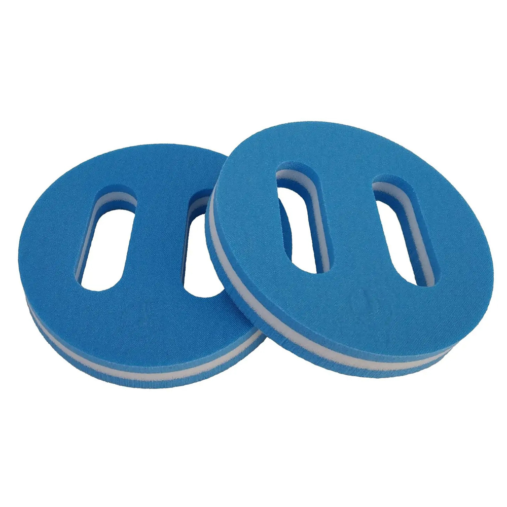 Leisis Halteras AquaDisk 20x3 cm Azul Blanco Azul Foam EVA Alta Densidad con Film Protector Uso Profesional en Piscina