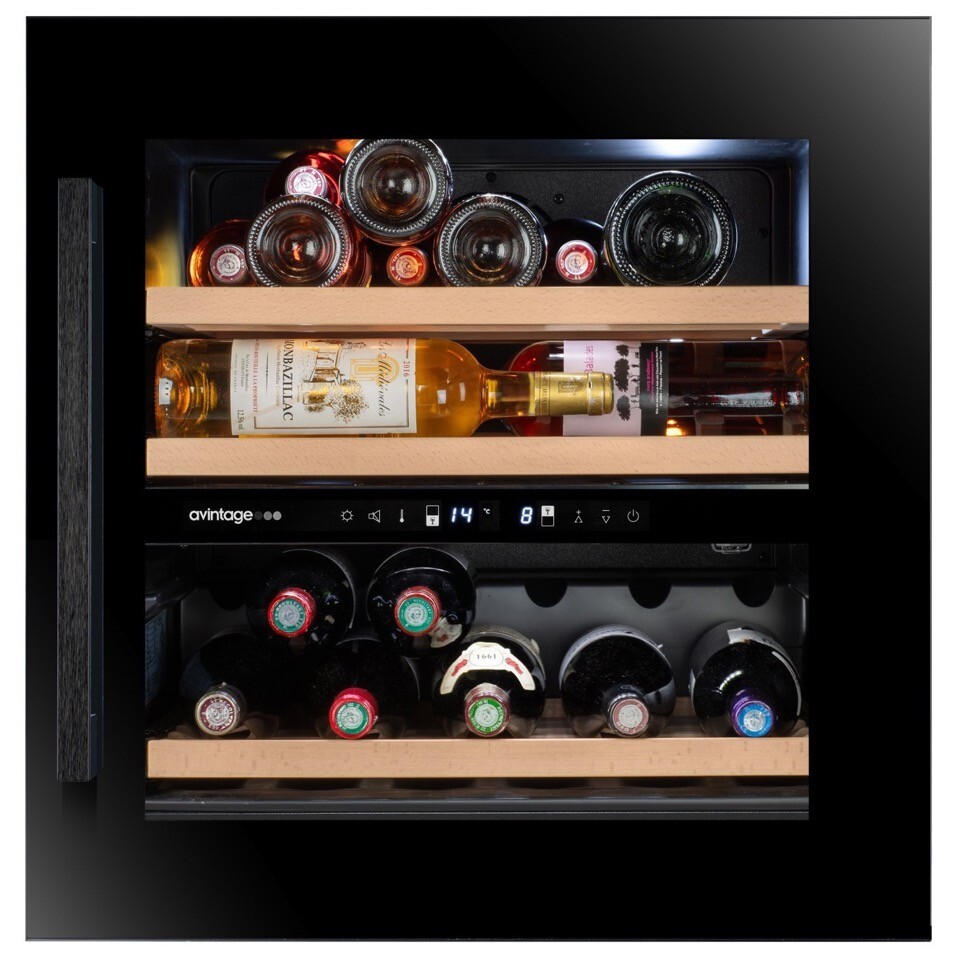 Vinoteca encastrable en columna 2 zonas temperatura 28 botellas Avintage AVI60F2FV 