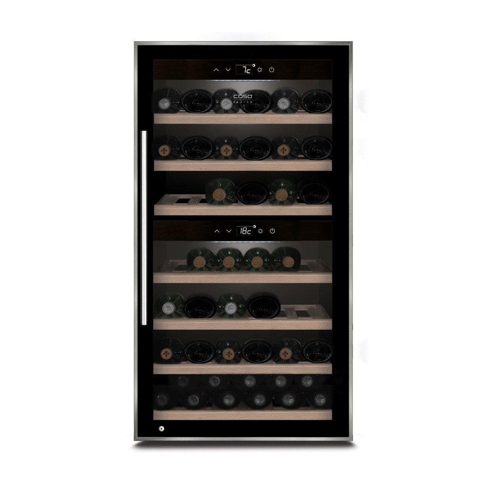 Vinoteca 66 botellas 2 zonas de temperatura Caso Design Caso WineComfort 66 black