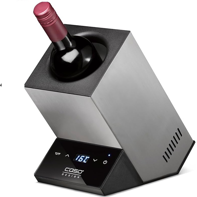Enfriador de vino para una botella Caso Design WineCase One Inox