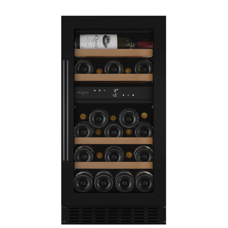Vinoteca encastrable 28 botellas mQuvée WineCave 700 40D doble zona Anthracite Black