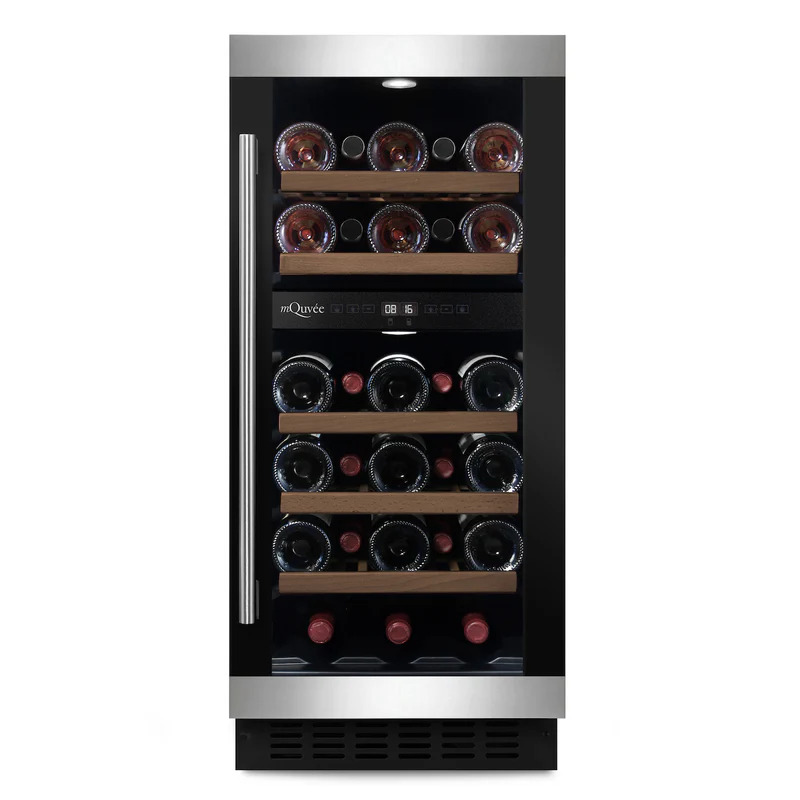 Vinoteca encastrable 28 botellas 2 zonas mQuvée WineCave 700 40D Modern