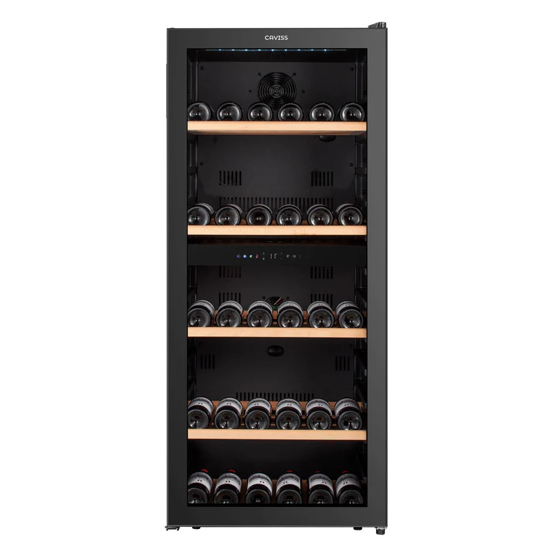 Vinoteca negra 2 zonas 120 botellas Caviss C2120CBEG 