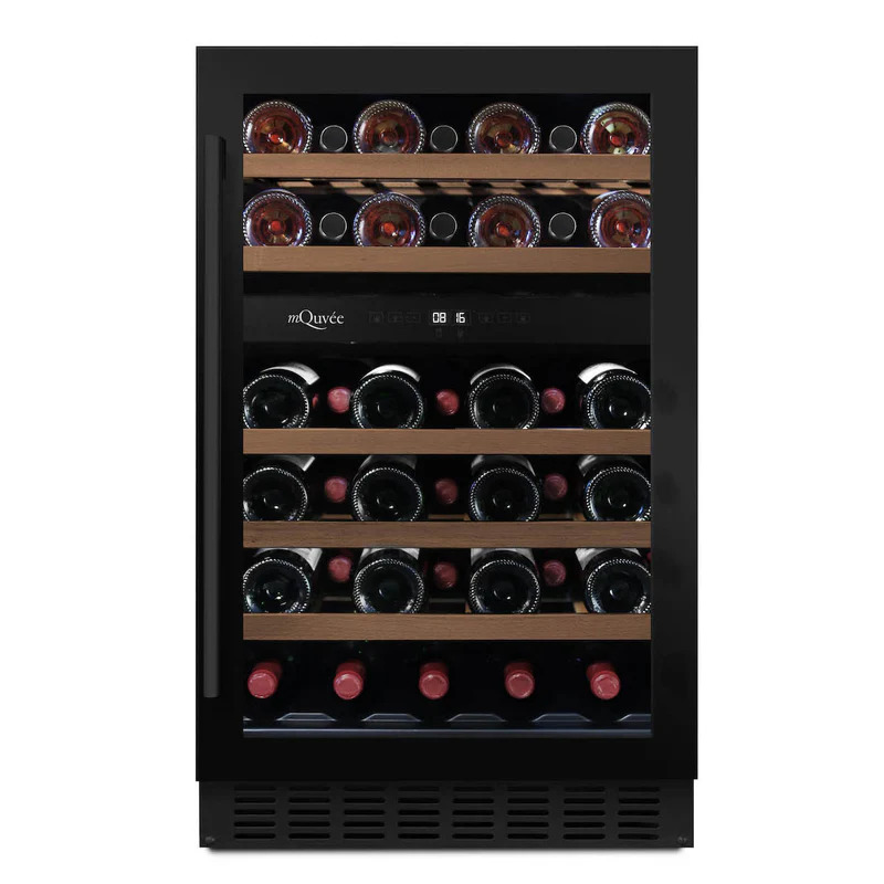 Vinoteca encastrable bajo encimera 38 botellas 2 zonas mQuvée WineCave 700 50D Anthracite Black 