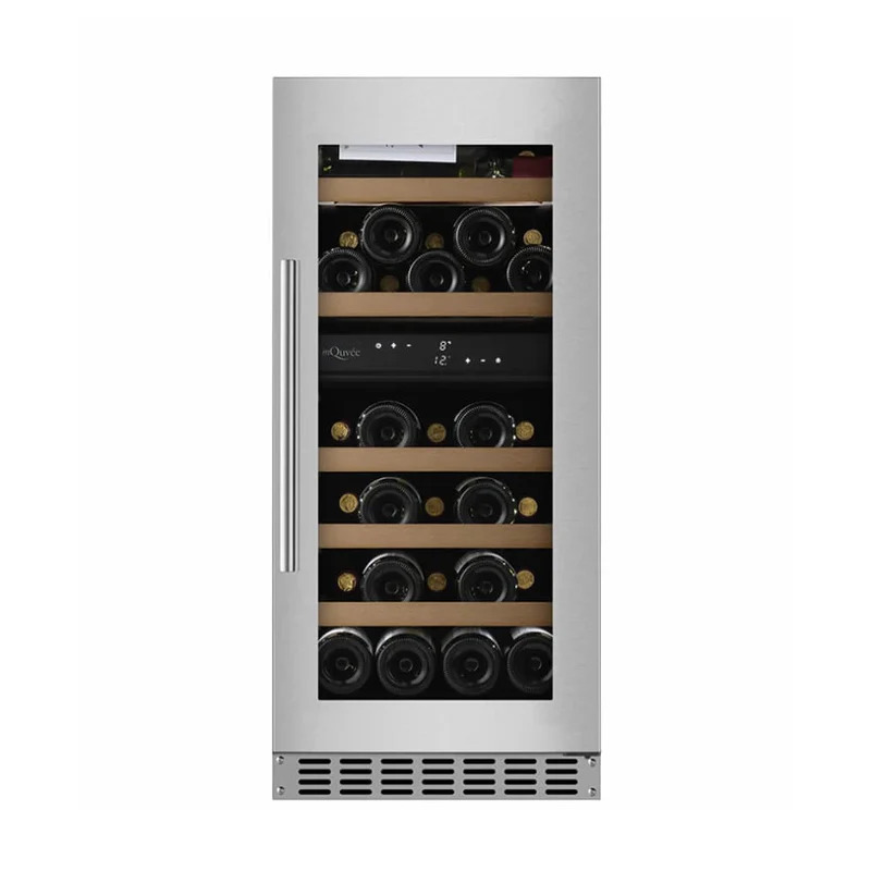 Vinoteca encastrable bajo encimera 2 zonas 34 botellas mQuvée WineCave 800 40D Stainless
