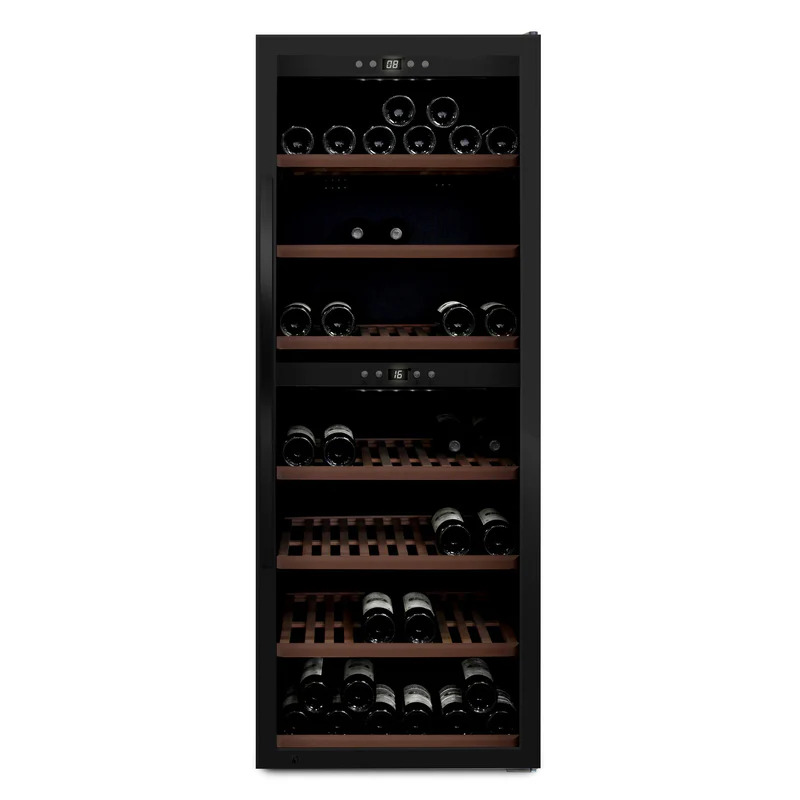 Vinoteca mQuvée WineExpert 126 Fullglass Black 126 Botellas Doble Zona Libre Instalación 