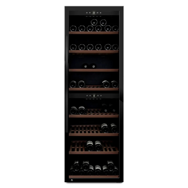 Vinoteca mQuvée WineExpert 180 Fullglass Black 180 Botellas Doble Zona Libre Instalación 
