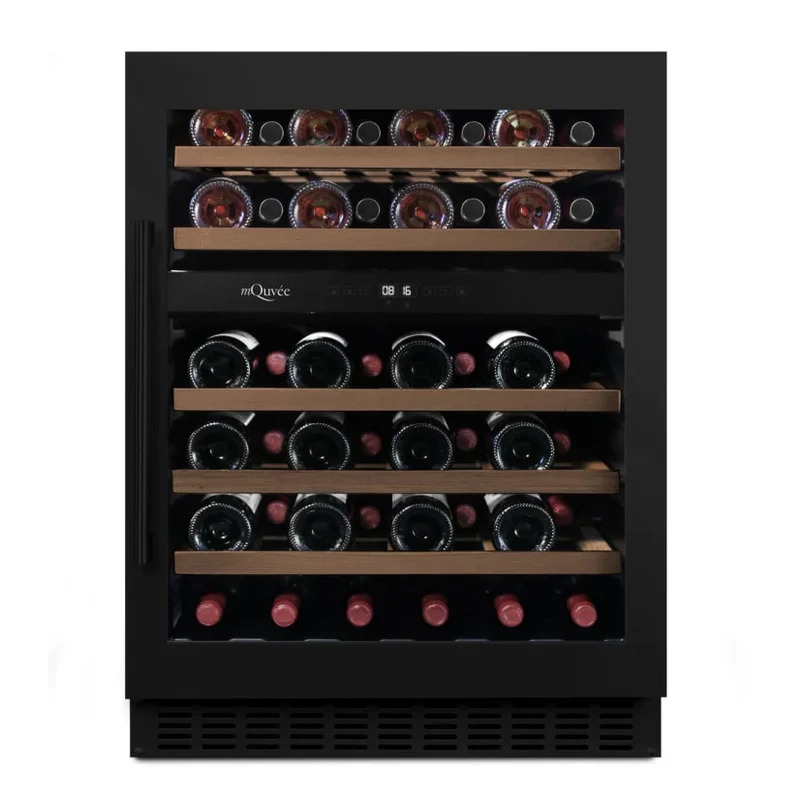 Vinoteca encastrable bajo encimera 45 botellas 2 zonas mQuvée WineCave 780 60D Anthracite Black