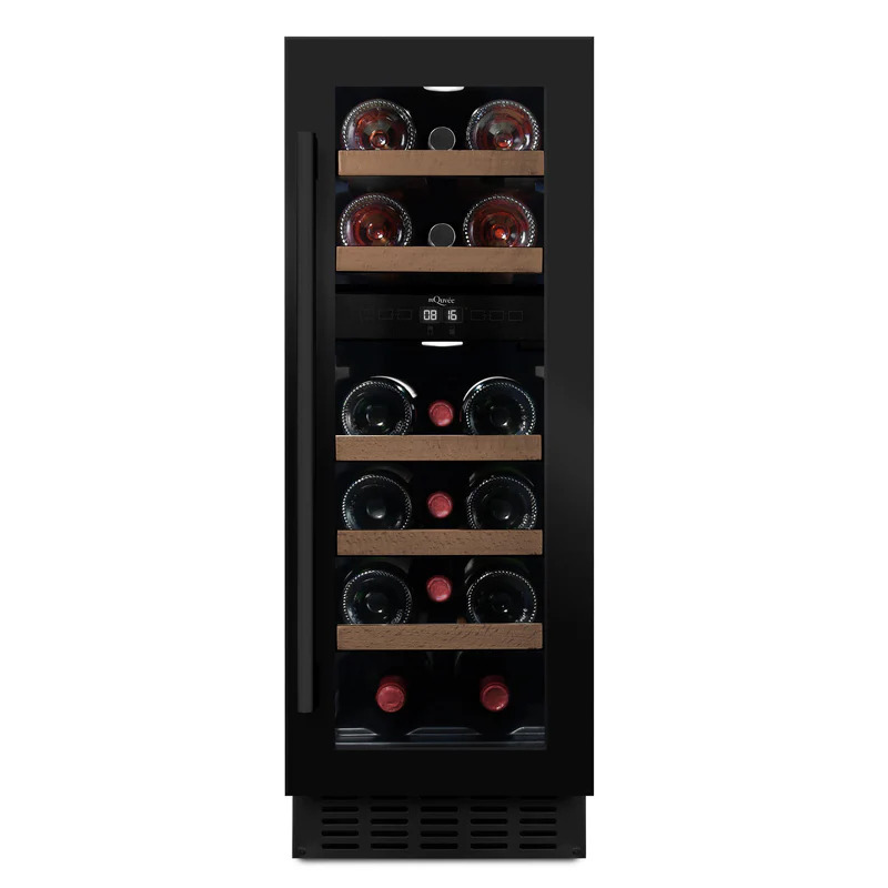 Vinoteca encastrable bajo encimera Negra 16 botellas 2 zonas mQuvée WineCave 700 30D Anthracite Black