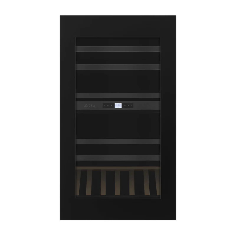 Vinoteca negra encastrable columna gama alta 59 botellas 2 zonas apertura push-pull Le Chai LBN590POV 