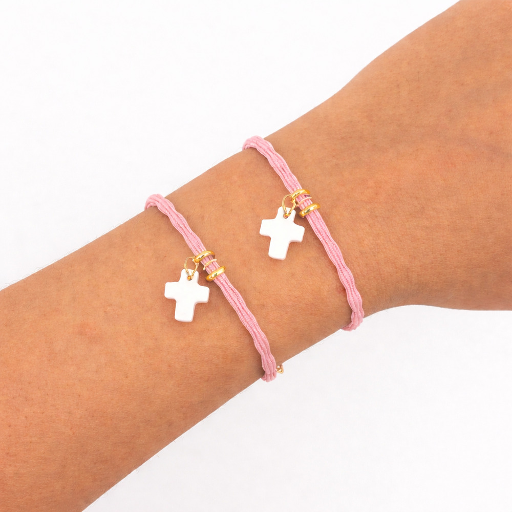 Pulsera Mor Rosa Cruz