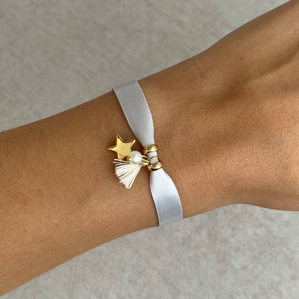 Pulsera Raso Gris