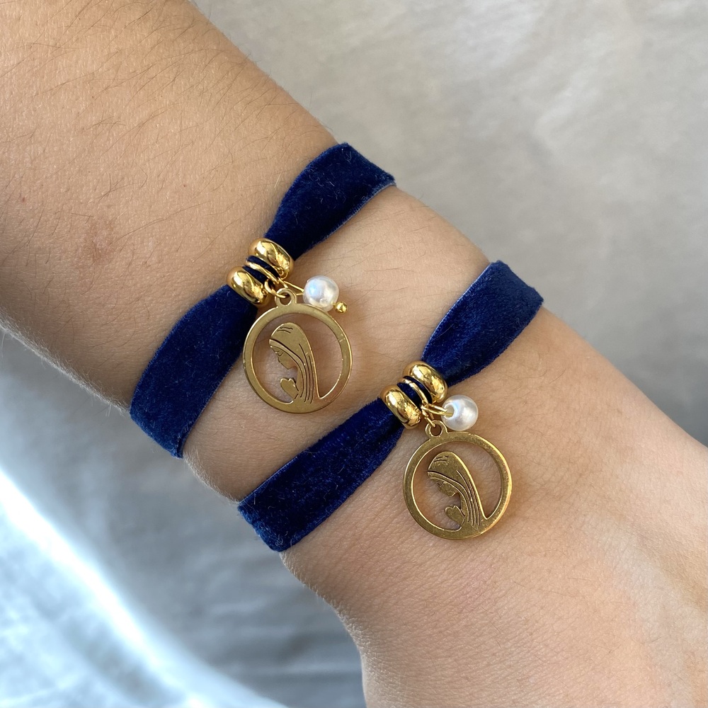 Pulsera Virgen niña con perla