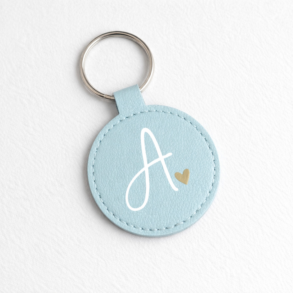 Llavero Redondo Personalizado Inicial 