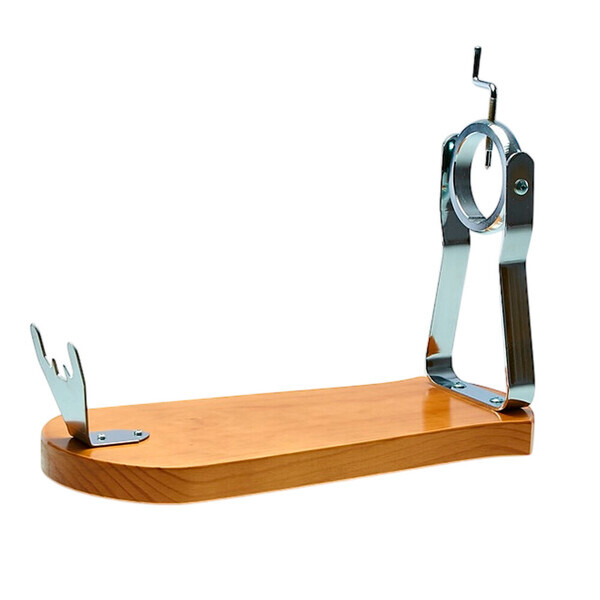 Jamonero Kilimanjaro Nogal 48x22 cm – Madera de Pino y Acero Inoxidable
