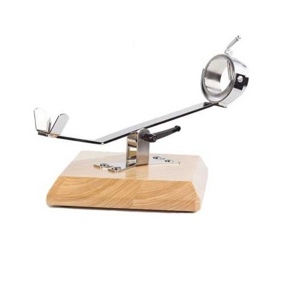 Jamonero Rombo Fresno Giratorio Balancín – Base de Madera y Casquillo Inox