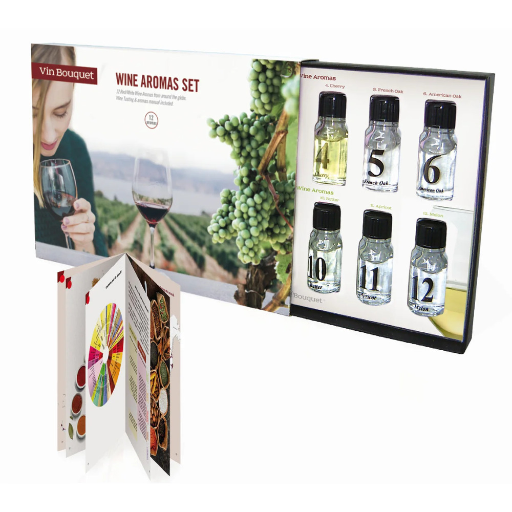 Set Aromas del Vino – Kit Profesional de Cata con 12 Esencias