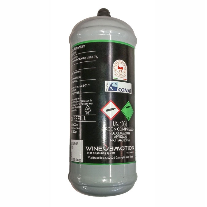 Recambio bombona Gas Argon - Dispensadores Wineemotion 