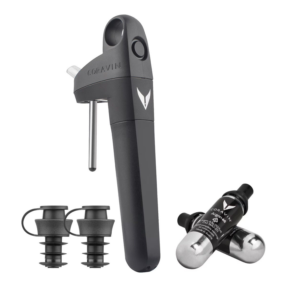 Coravin Pivot Sistema de Preservación de Vino con Aireador y Tapones Herméticos